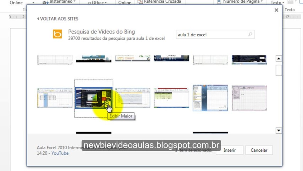 Word 2013 - Dica - Como inserir vídeos do Youtube no Word