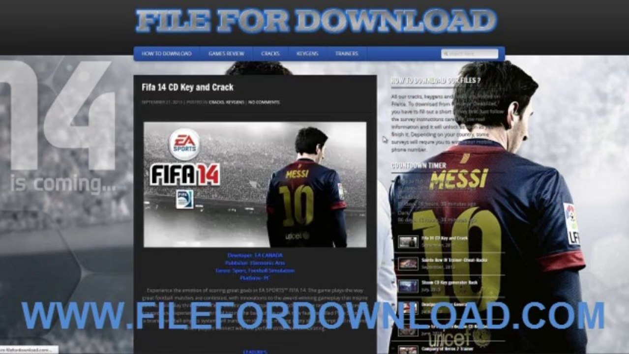 Fifa 14 cd key for multiplayer ONLINE