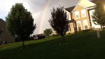 It's a double rainbow. Maybe even a triple