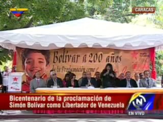 (Vídeo) Celebran Sesión Solemne por Bicentenario de proclamación de Bolívar como El Libertador