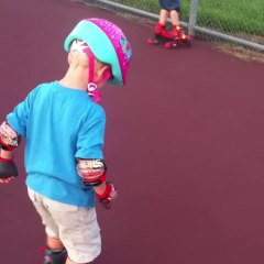 Jayce is learning to roller skate
