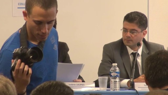 Valérie Laupies à la présentation du collectif Racine