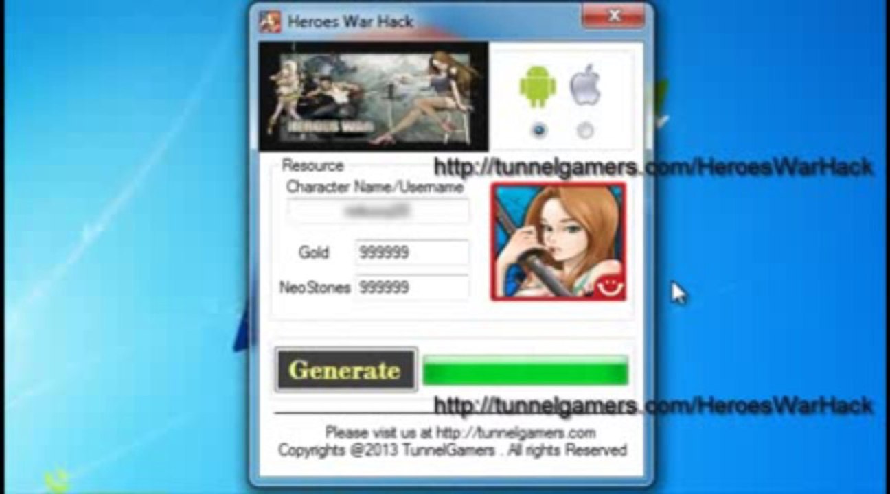 Heroes War Hack - Cheats ENG-FR