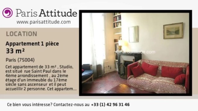 Appartement Studio à louer - St Paul, Paris - Ref. 6007