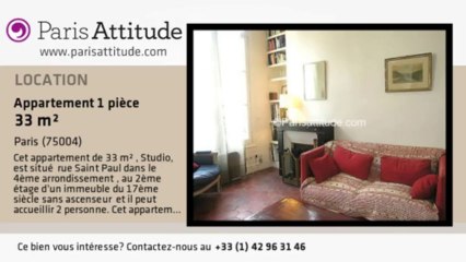 Appartement Studio à louer - St Paul, Paris - Ref. 6007