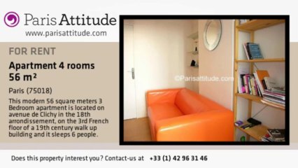 3 Bedroom Apartment for rent - Montmartre, Paris - Ref. 5053