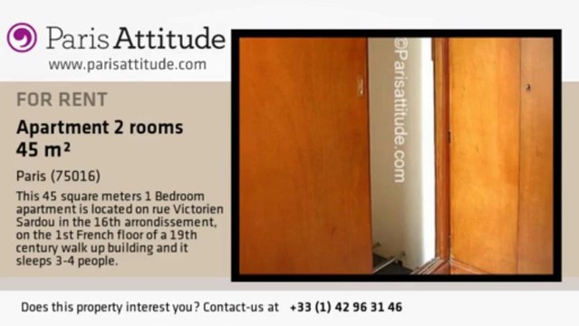 1 Bedroom Apartment for rent - Mirabeau, Paris - Ref. 2266