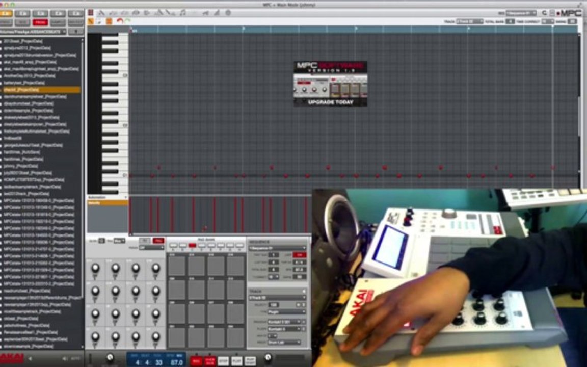 AKAI MPC RENAISSANCE SAMPLE TRACK SONG MODE & RUNNING THE AKAI MPC 1.5 UPDATE
