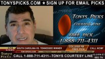 Tennessee Volunteers vs. South Carolina Gamecocks Pick Prediction NCAA College Football Odds Preview 10-19-2013