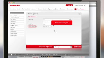 Akbank İnternet Şubesi ile Fatura Ödeme