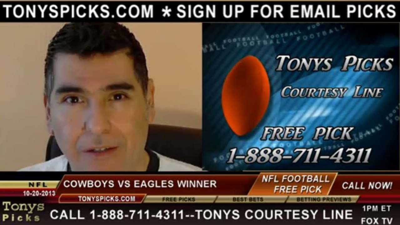 Philadelphia Eagles vs. Dallas Cowboys Pick Predicti6n NFL Pro Football Odds Preview 10-20-2013