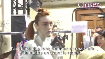 En backstage du défilé Tsumori Chisato