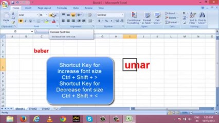 Learn Basic Excel tool from home tab in urdu and hindi