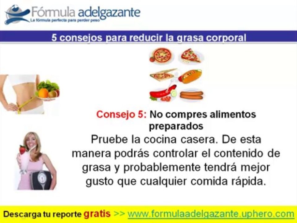 5 consejos para reducir grasa