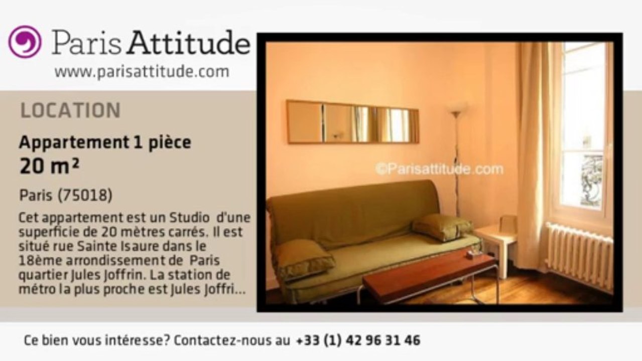 Appartement Studio à louer - Jules Joffrin - Mairie du 18ème, Paris - Ref. 1284