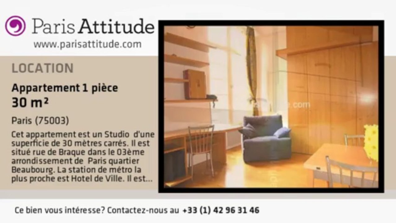 Appartement Studio à louer - Centre George Pompidou, Paris - Ref. 1212