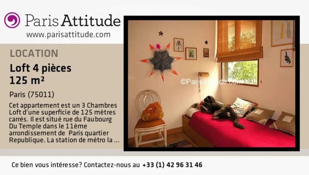 Loft 3 Chambres à louer - République, Paris - Ref. 329