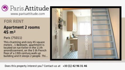 1 Bedroom Duplex for rent - Voltaire, Paris - Ref. 6470
