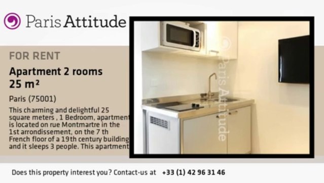 1 Bedroom Apartment for rent - Châtelet, Paris - Ref. 8617