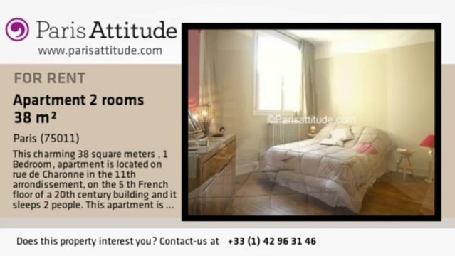 1 Bedroom Apartment for rent - Charonne, Paris - Ref. 7198