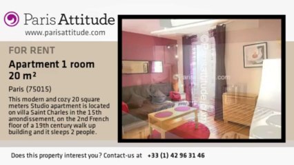 Studio Apartment for rent - Parc André Citroën, Paris - Ref. 3503