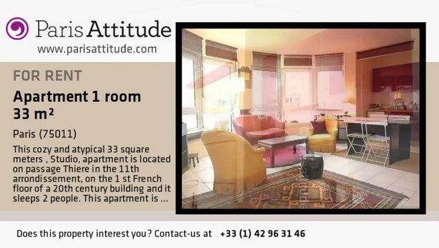 Studio Apartment for rent - Voltaire, Paris - Ref. 5670