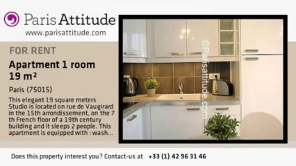 Studio Apartment for rent - Convention, Paris - Ref. 7708