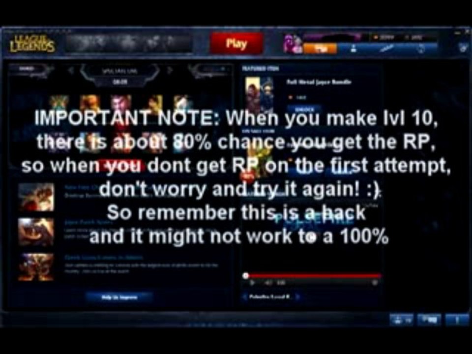 League of Legends Free RP Hack @ Pirater [Link In Description] 2013 - 2014 Update