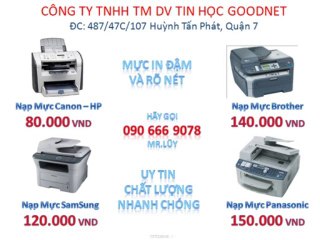 Nạp Mực Máy In HP Quận 7, Bơm Mực HP Q7 090 666 9078