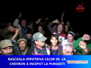 Romanii sau Rasculat impotriva celor de la CHEVRON,la Pungesti Romania