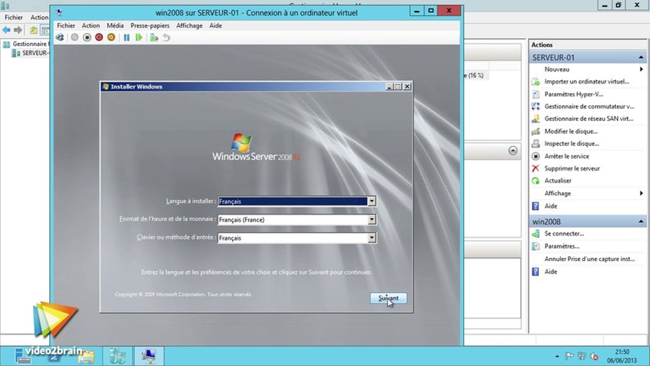 Tutoriel Windows Server 2012 : Création d'un serveur virtuel | video2brain.com