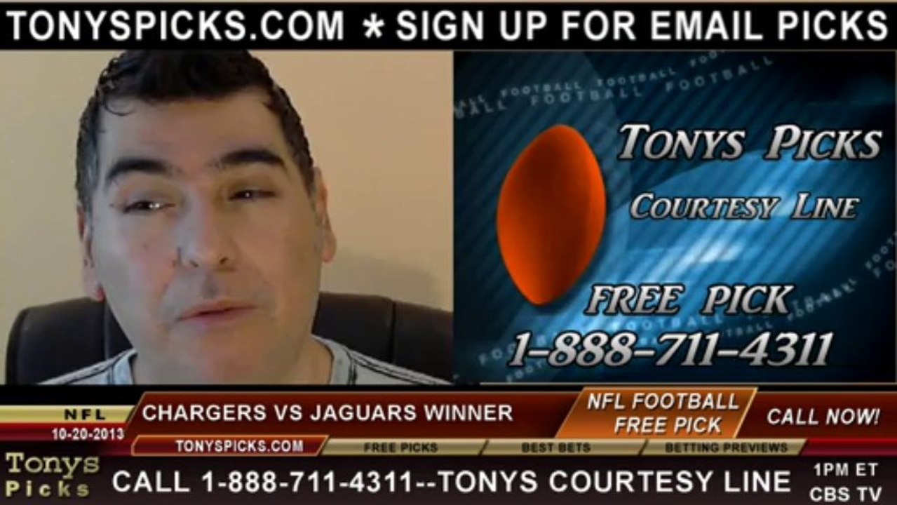 Jacksonville Jaguars vs. San Diego Chargers Pick Prediction NFL Pro Football Odds Preview 10-20-2013