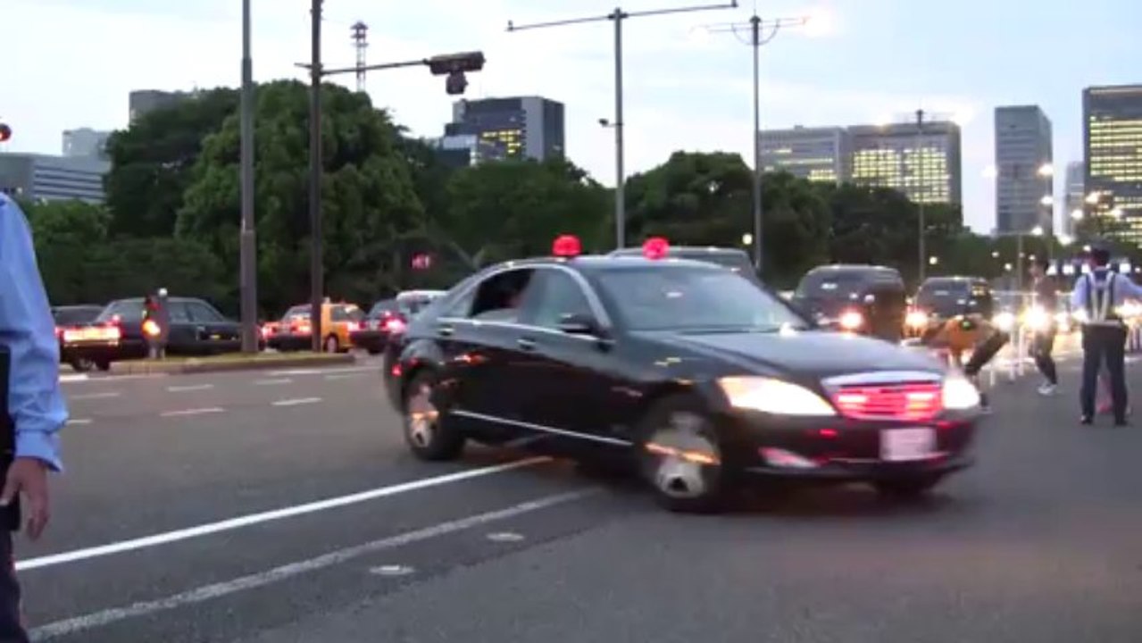 Le président François Hollande Visite d_État au Japon フランス オランド大統領 晩餐会へ