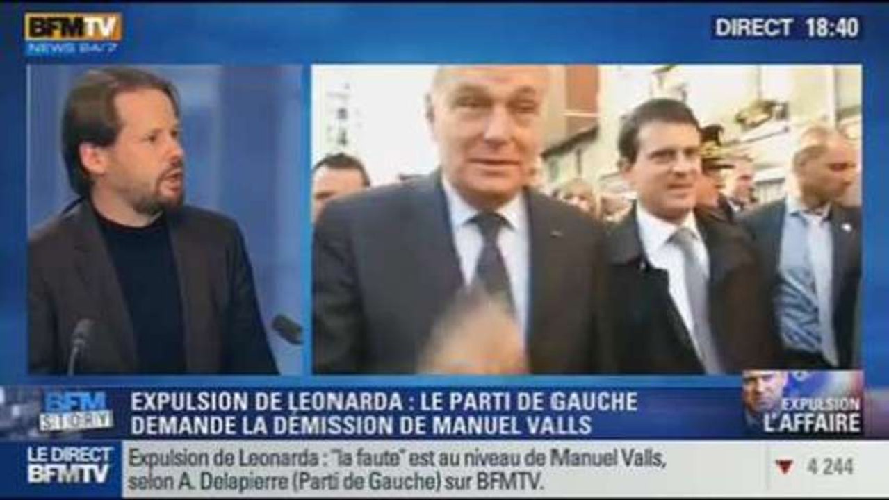 BFM Story: après l’expulsion de Leonarda, le Parti de Gauche demande la démission de Manuel Valls - 16/10