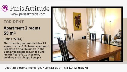 1 Bedroom Apartment for rent - Montparnasse, Paris - Ref. 3816