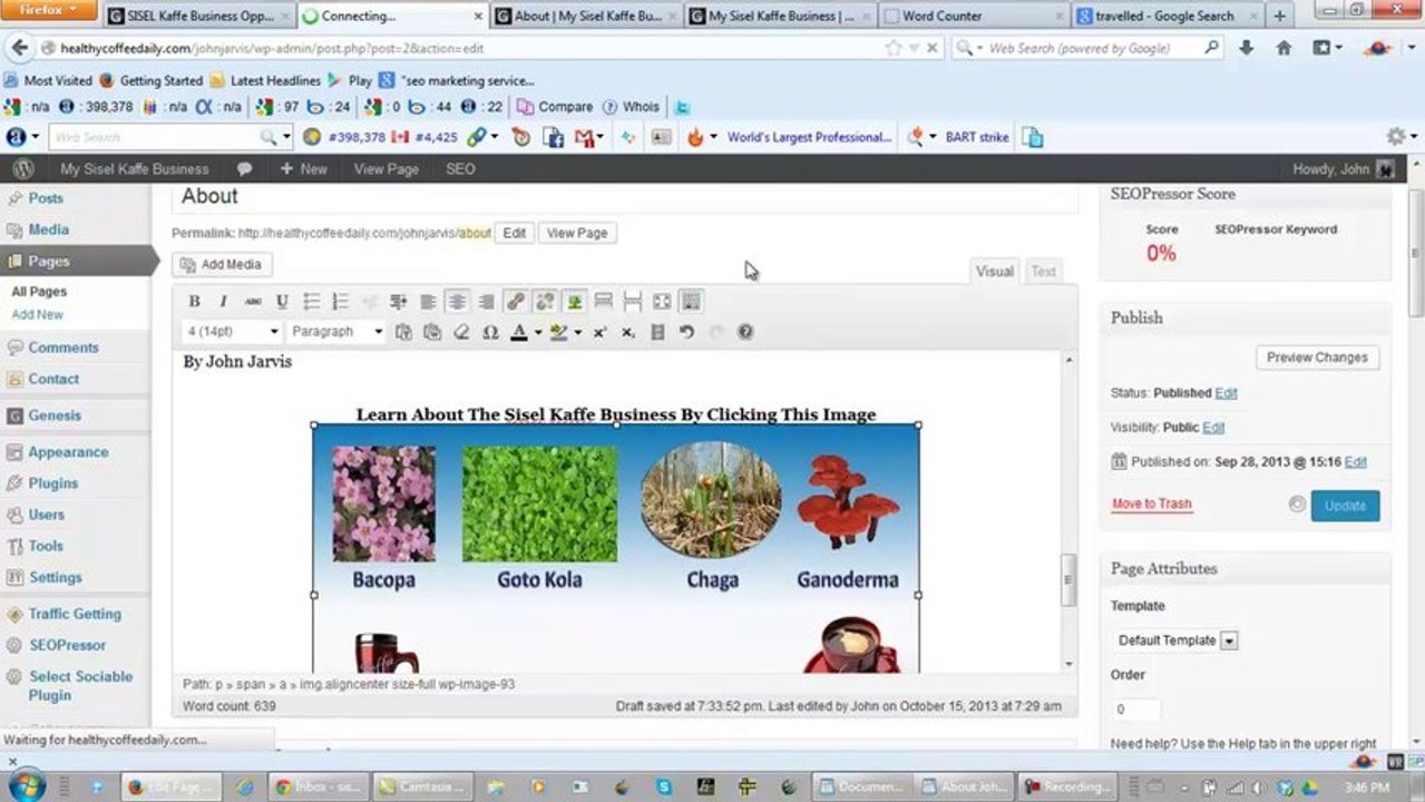The SISEL Kaffe Blogging System Part 5