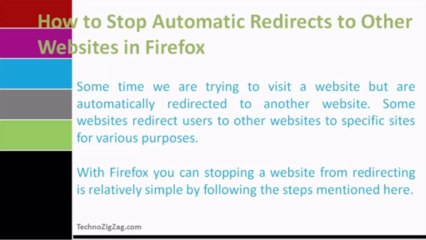 How to Stop Automatic Redirects to Other Websites in Firefox