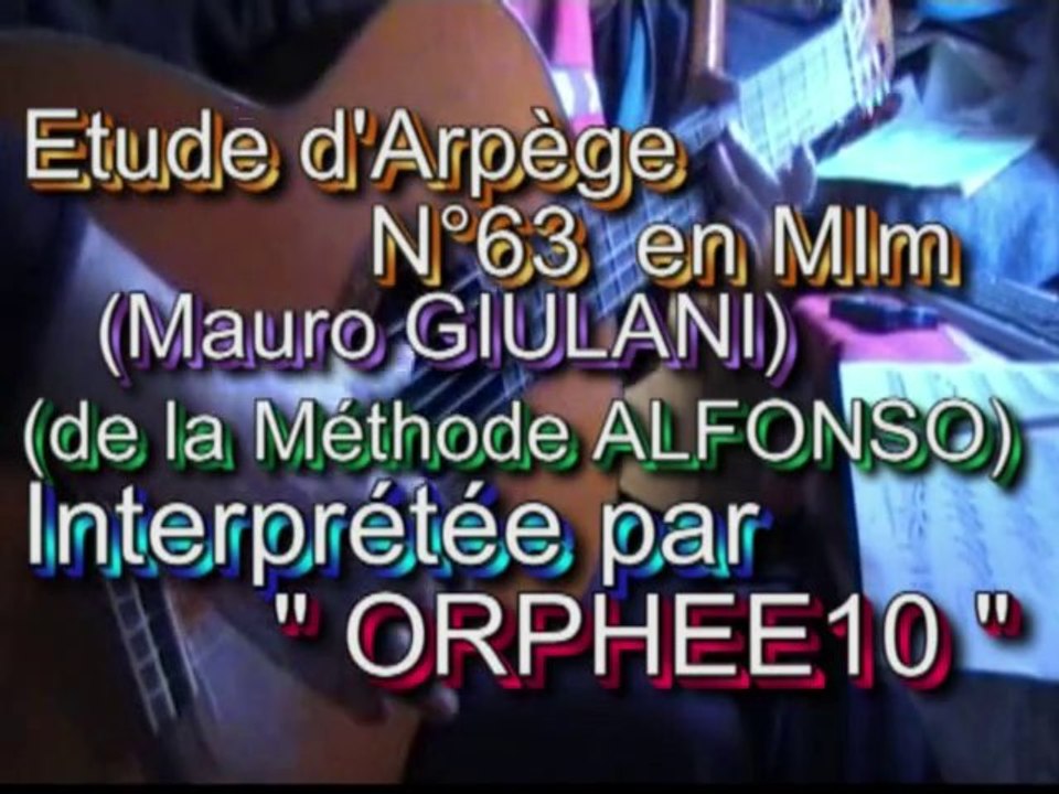 (Méthode Alfonso#63) Etude en MIm op.48(Mauro Giuliani) par ORPHEE10