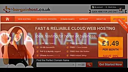 Bargainhost UK web hosting slideshow
