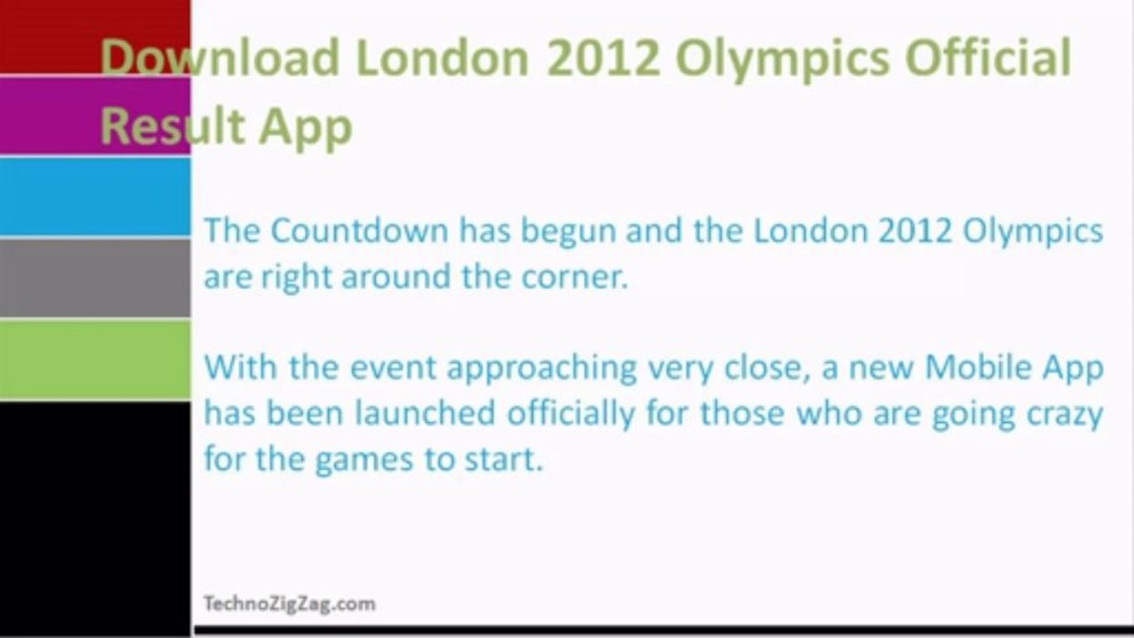London 2012 Olympics Official Result App Info