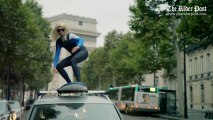 URBAN SURFING : DU SURF A PARIS SUR LE TOIT D'UNE VOITURE !