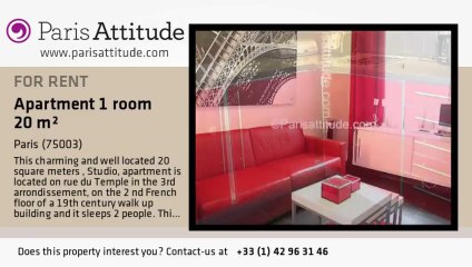 Studio Apartment for rent - Temple, Paris - Ref. 6102