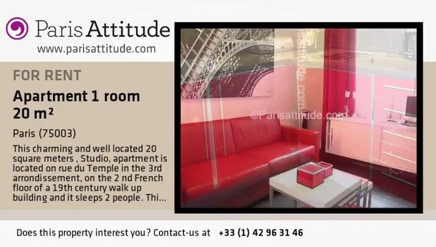 Studio Apartment for rent - Temple, Paris - Ref. 6102