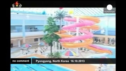 North Koreans in festive spririts at... - no comment