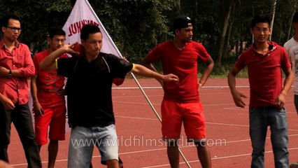 Naga athletes in action : At the 50th Naga Fest