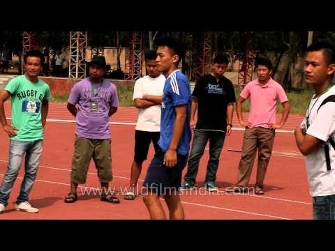 Participants of Shot put competition : At the 50th Naga Fest'13-Delhi