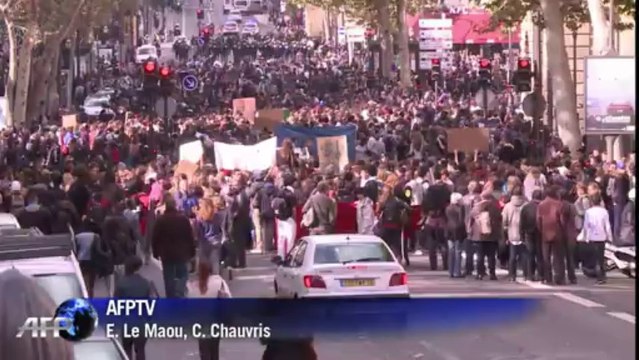 Des milliers de lycéens mobilisés contre les expulsions