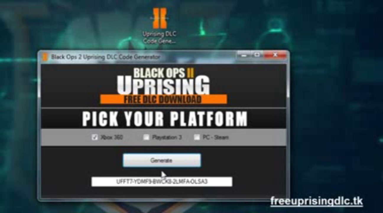 [Black Ops 2] Free Uprising DLC Code Generator [Xbox 360, PS3, Steam]