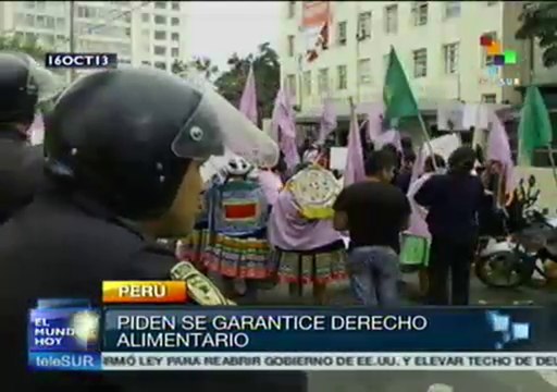 Exigen mujeres campesinas de Perú aprobación de Ley Alimentaria