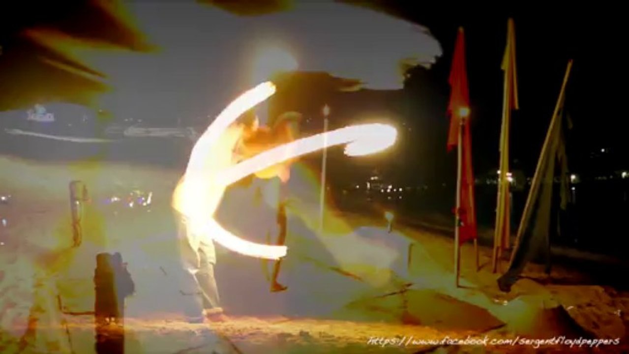 Best Fire Juggler timelapse From Thailand - Chronophotographie de jongleurs de feu en thailande